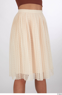 Babbie beige flowy midi skirt casual dressed thigh 0008.jpg